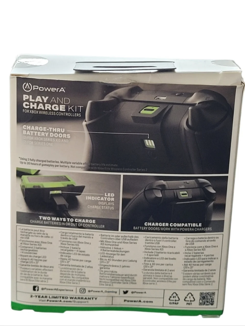 PowerA Play & Charge Kit for Xbox Series X|S and Xbox One (INCOMPLETE Open Box)
